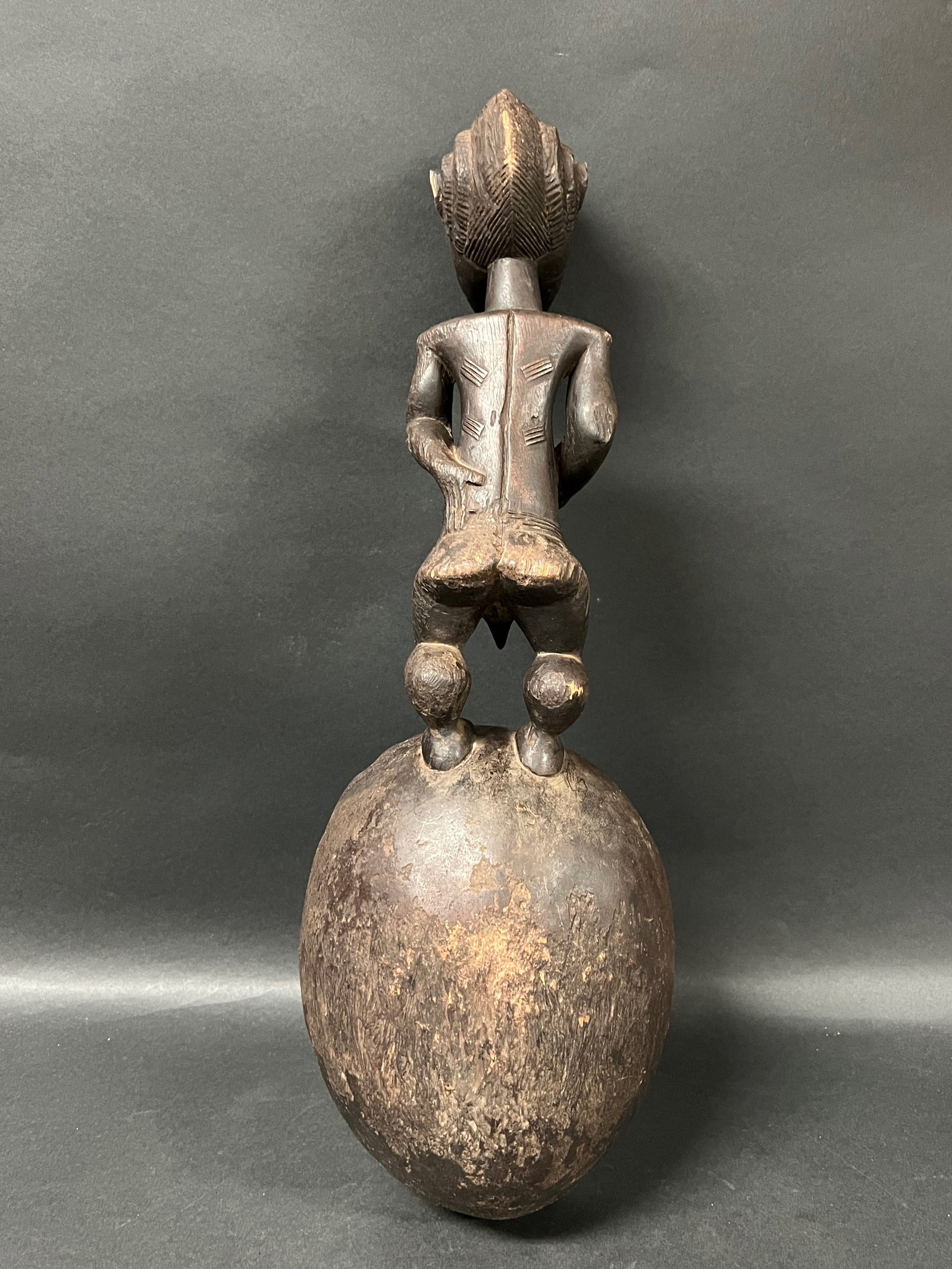 African Tribal Art Carved Wood Baule Spoon - 6