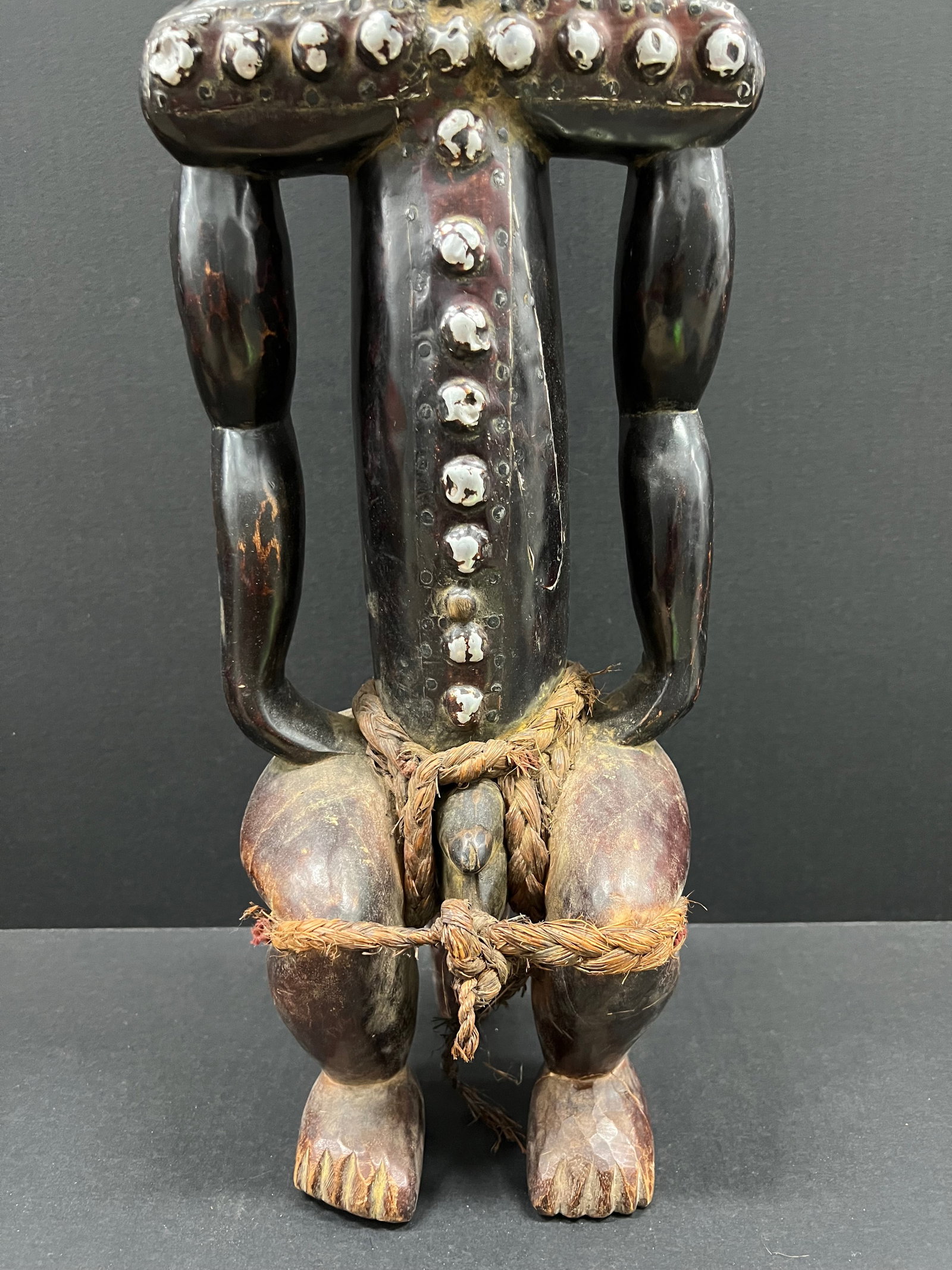 African Tribal Art Carved Wood Fang Statue - 3