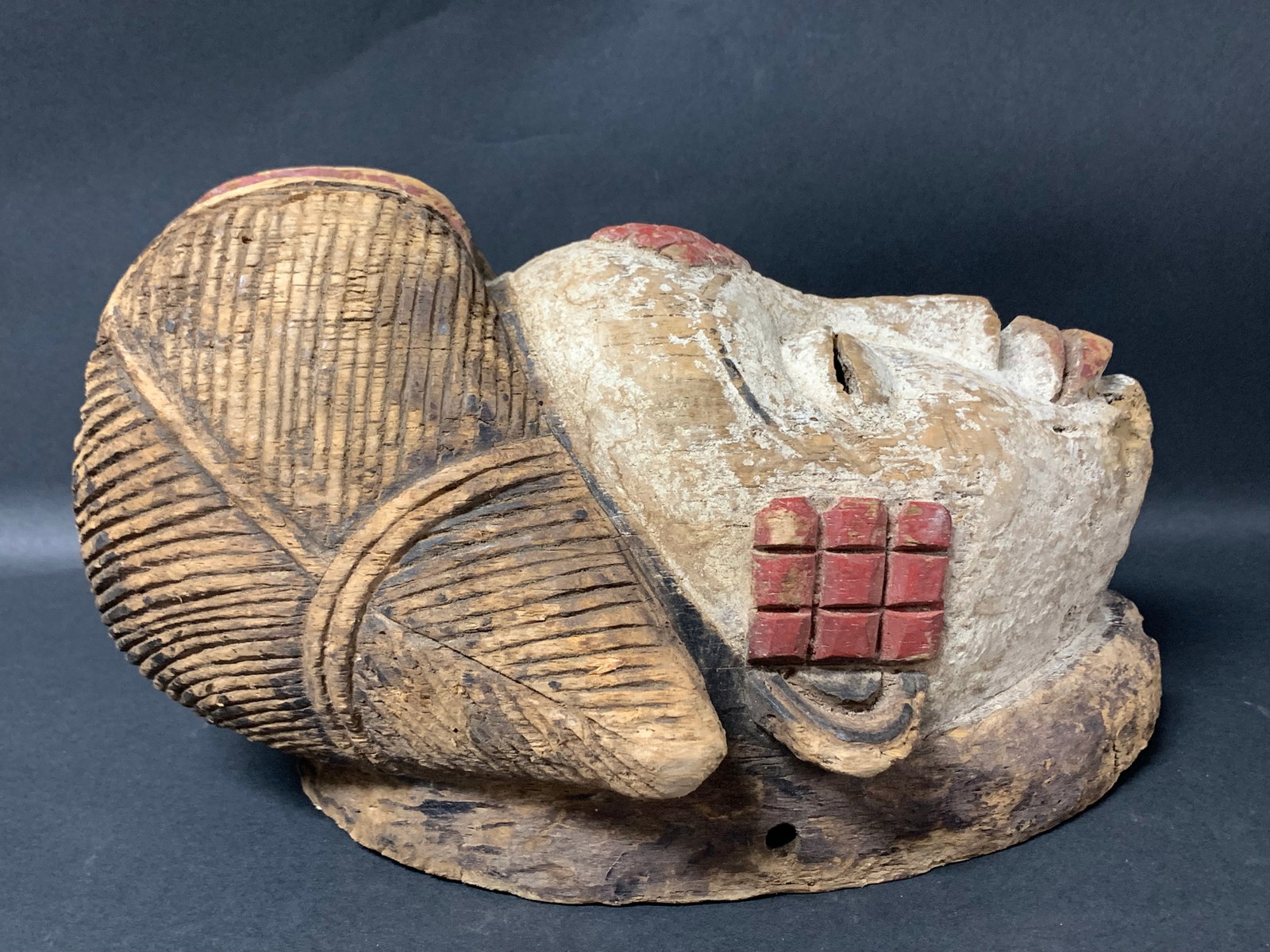 African Tribal Art Carved Wood Punu Mask - 4
