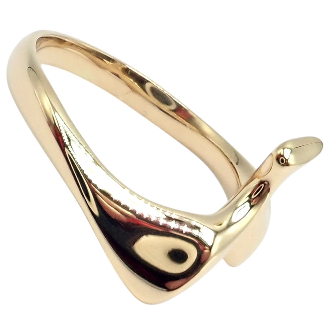 Authentic! Vintage Tiffany & Co. 18k Yellow Gold Peretti Bird Ring Sz 5 - 6