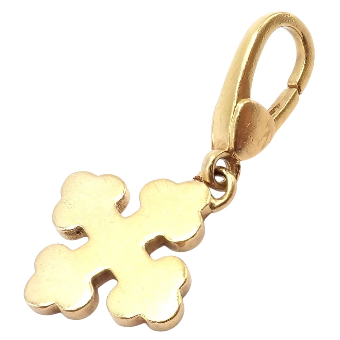 Rare! Bvlgari Bulgari 18k Yellow Gold Maltese Cross Charm Pendant - 7