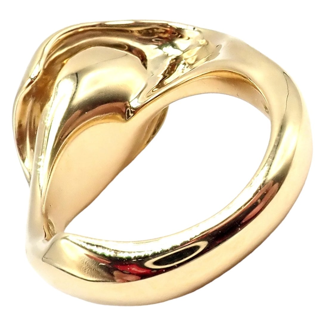 Authentic! Vintage Tiffany & Co. 18k Yellow Gold Peretti Calla Lily Ring Sz 5 - 2
