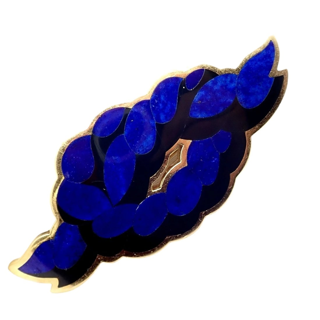 Rare Tiffany & Co. Cummings 18k Yellow Gold Lapis Onyx Nautical Rope Knot Brooch - 8