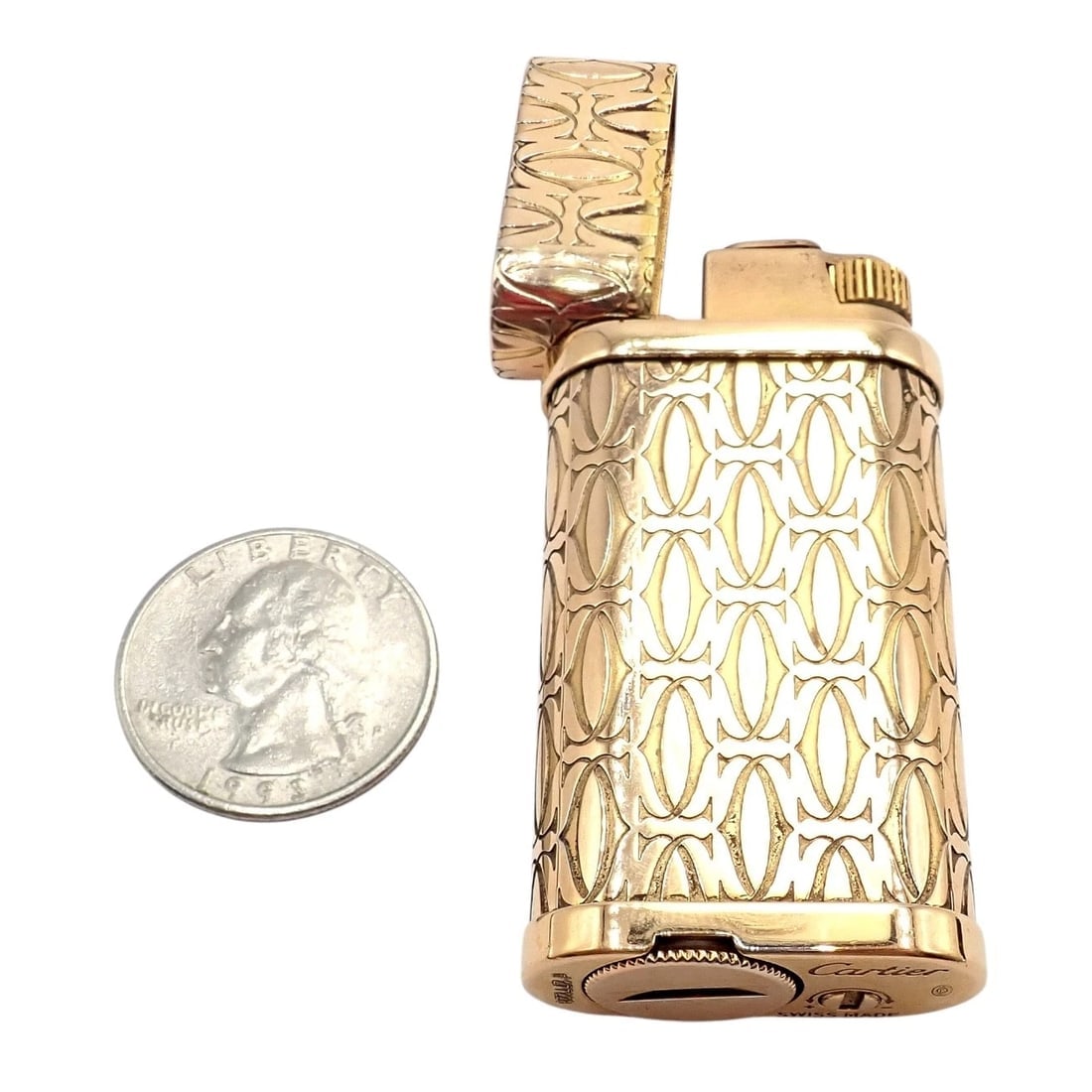 Vintage Cartier Pasha Rose Gold Tone Lighter - 5
