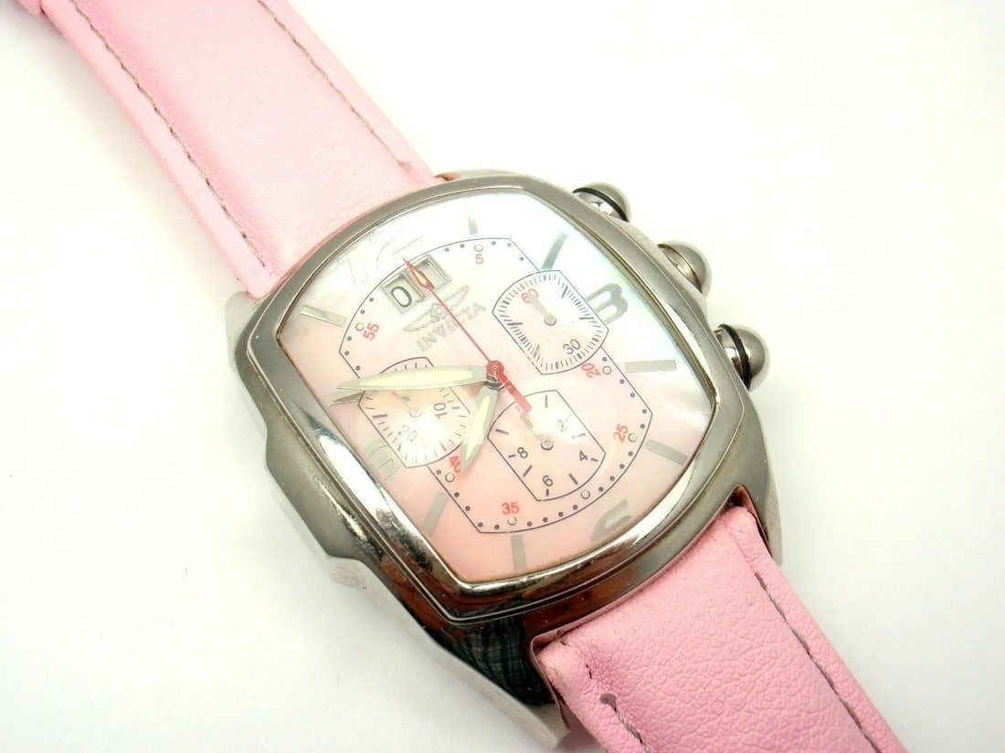 Rare! Invicta Large Dragon Lupah Pink Mother of Pearl Quartz Mens Watch 2467 - 2