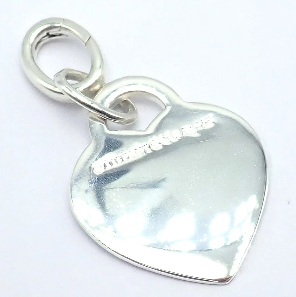 Tiffany & Co Silver Heart Tag Charm + Toggle Bracelet + Oval Jump Ring Clasp - 7