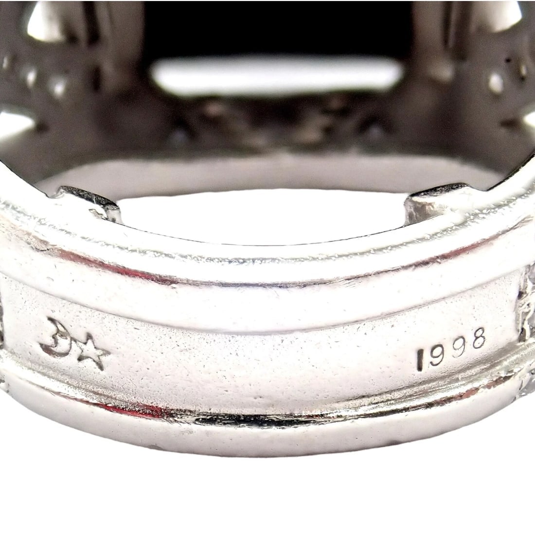 Kieselstein Cord Platinum 3ctw Diamond Black Spinel Cockatil Ring 1998 sz 5.5 - 4