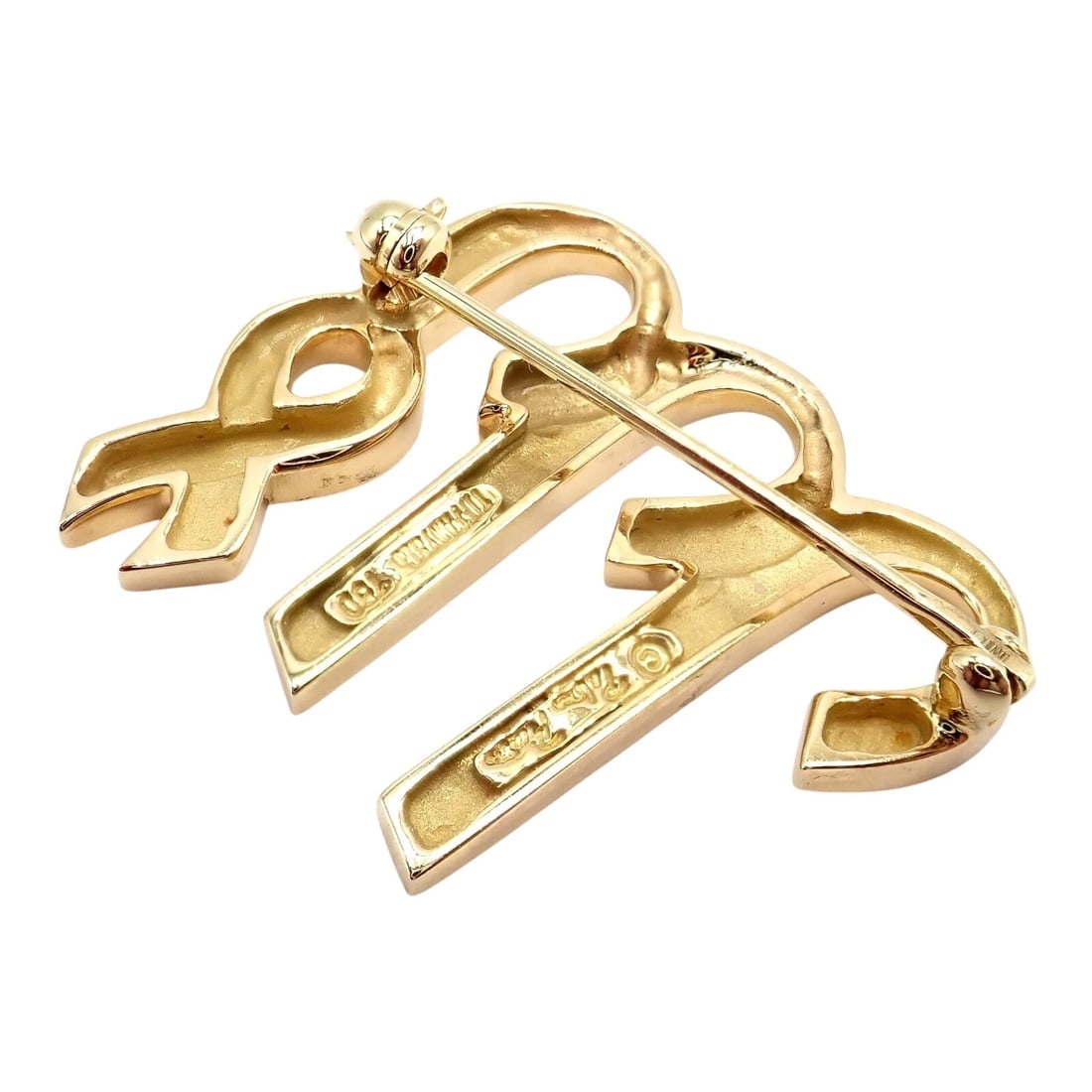 Authentic! Tiffany & Co Paloma Picasso 18k Yellow Gold Zodiac Virgo Pin Brooch - 2
