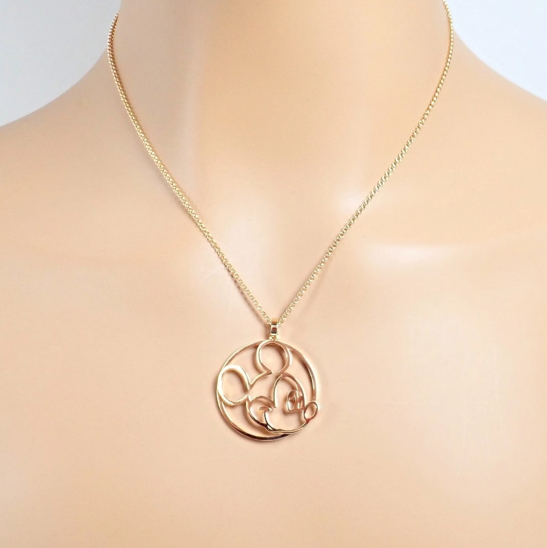 Rare! Chopard Disney World 18k Rose Gold Mickey Mouse Necklace - 3