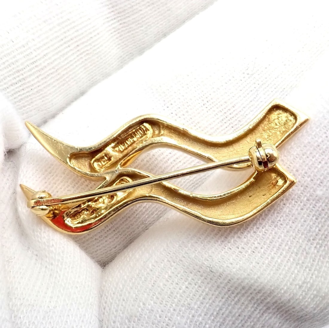Authentic! Tiffany & Co 18k Yellow Gold Picasso Zodiac Aquarius Brooch Pin - 2