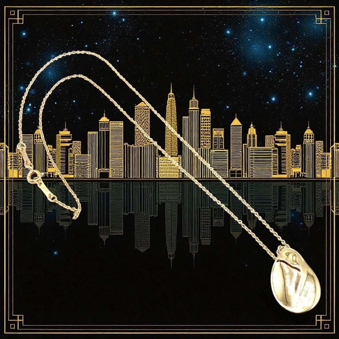 Tiffany & Co Peretti 18k Yellow Gold Madonna Medium Pendant Chain Necklace - 2
