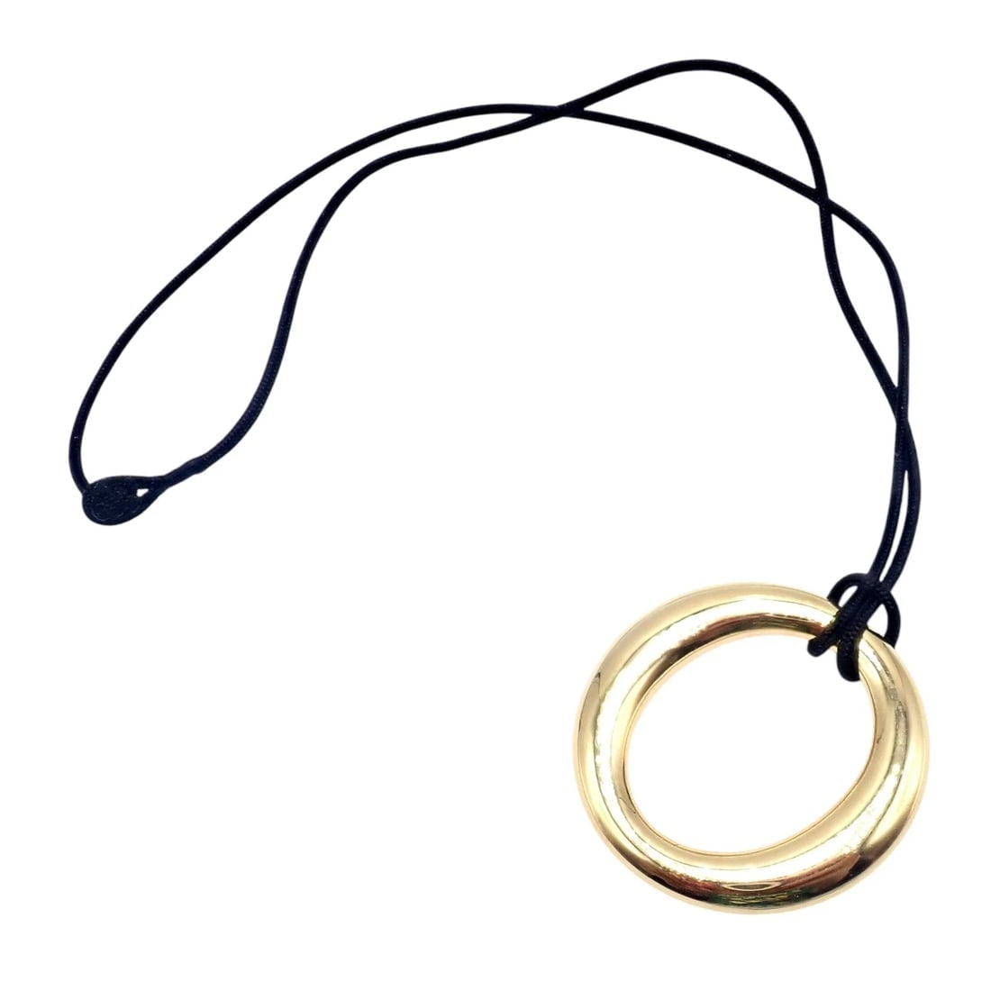 Tiffany & Co 18k Yellow Gold Elsa Peretti Medium 35mm Sevillana Necklace - 6