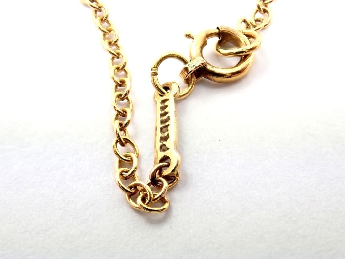 Authentic! Tiffany & Co Peretti 18k Yellow Gold Large Apple Pendant Necklace - 8