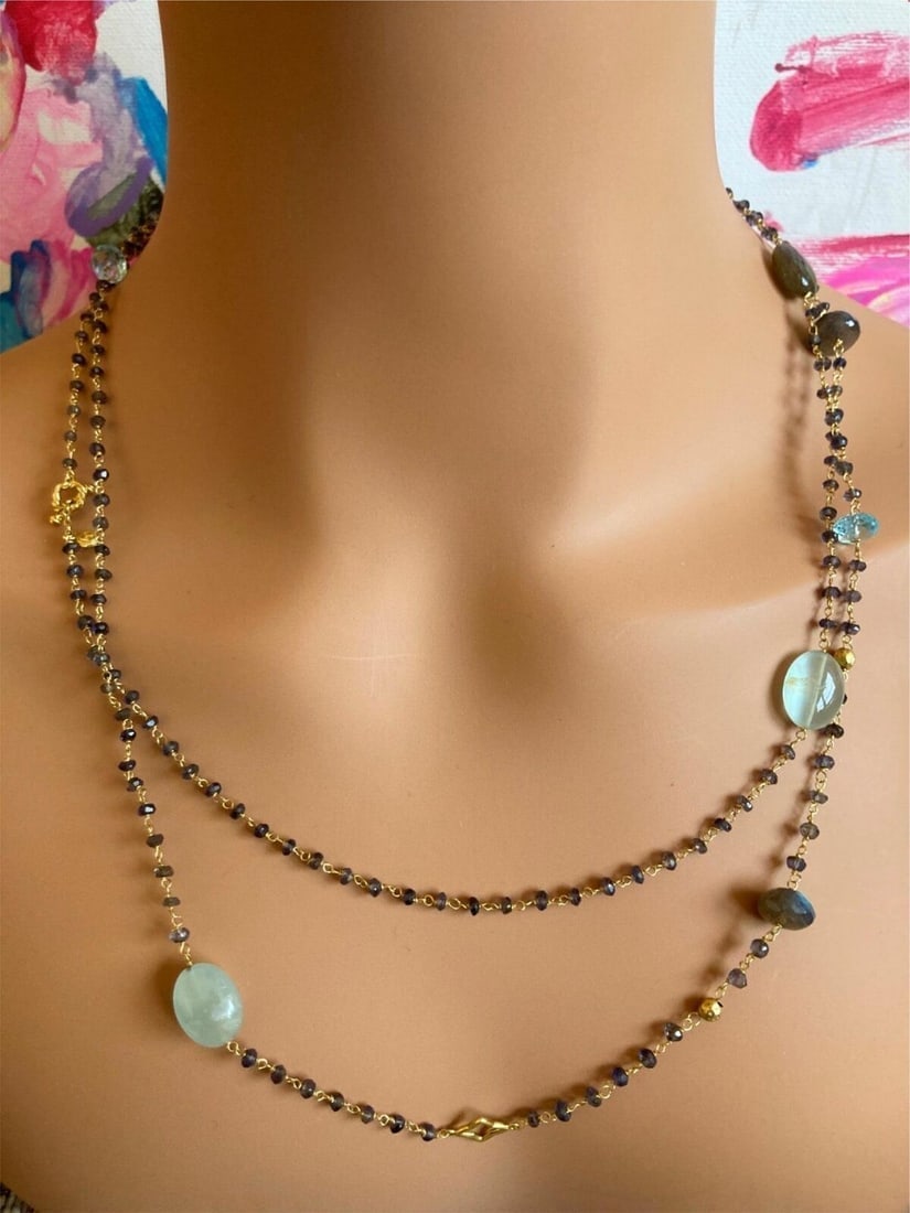David Yurman Quatrefoil 18k Yellow Gold 46" Long Chain Bead Toggle Necklace - 4