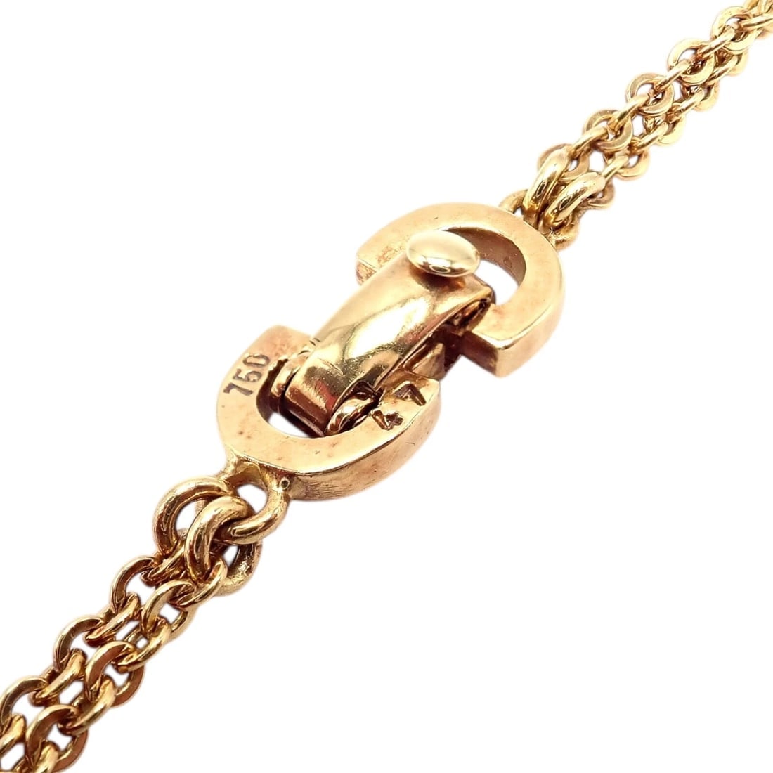 Vintage! Christian Dior Solid 18k Gold CD Three Strand 28" Long Necklace Germany - 3