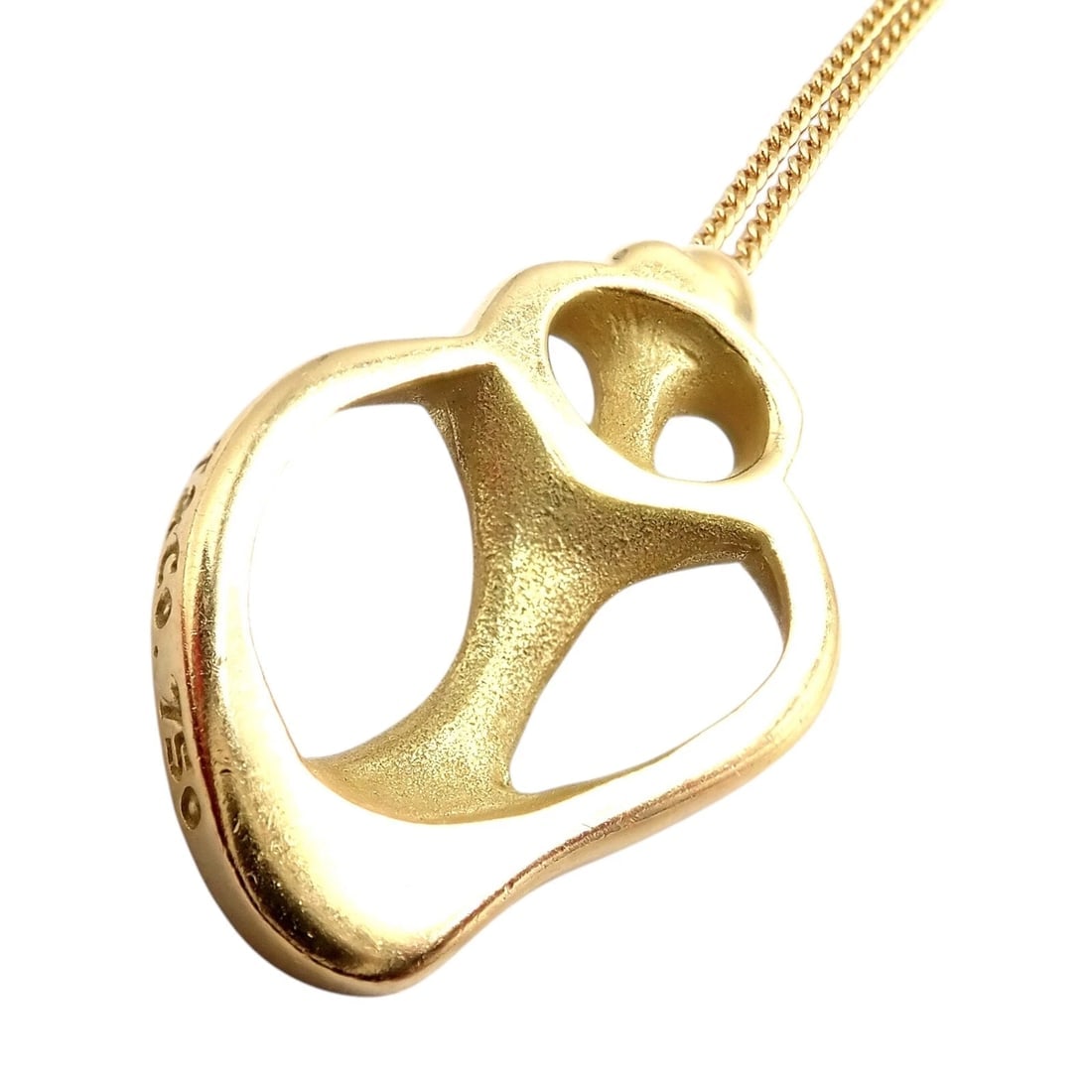 Authentic! Vintage Tiffany & Co 18K Yellow Gold Sea Shell Pendant Necklace 1980 - 9