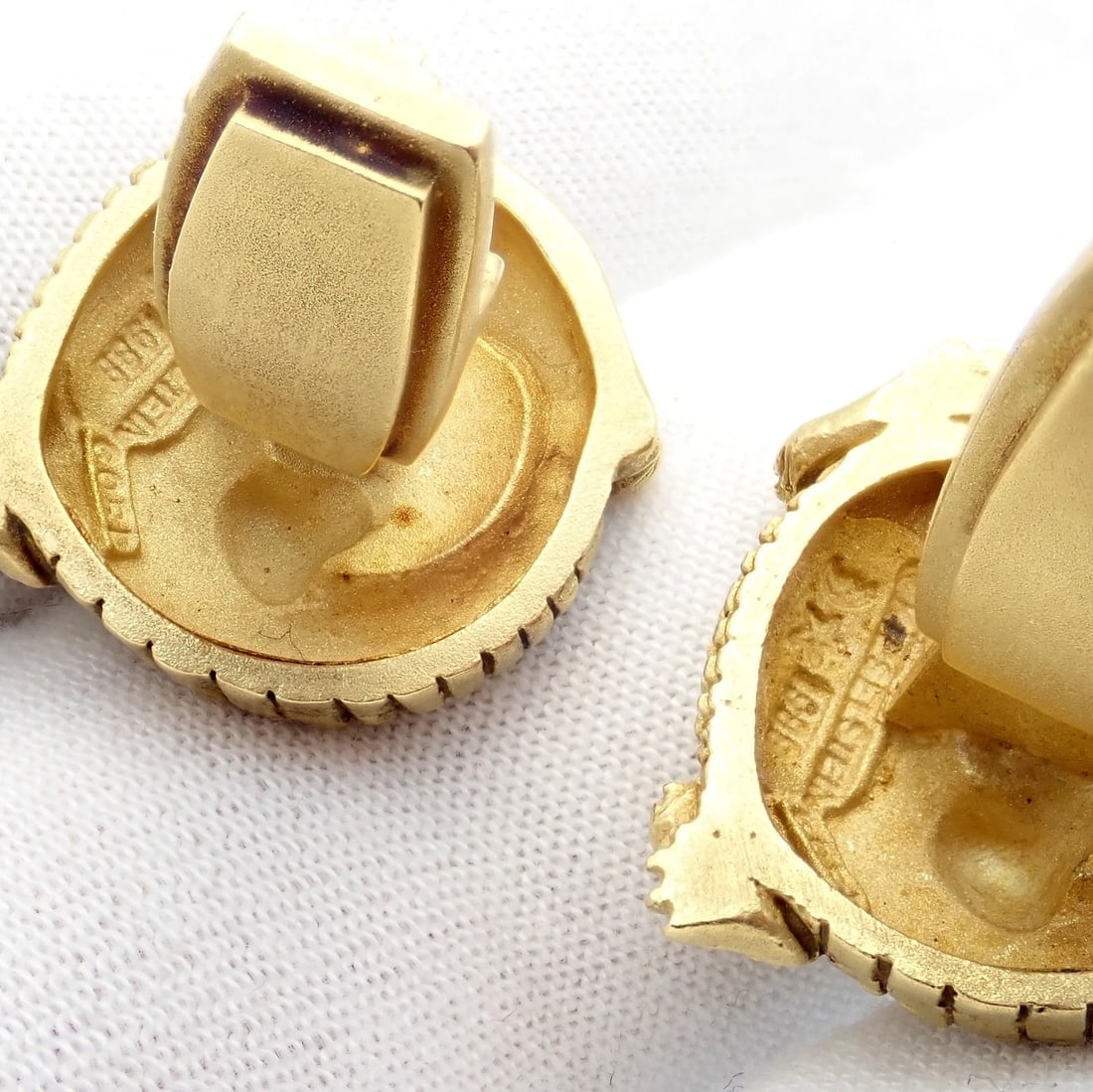 Rare! Vintage Kieselstein Cord 18k Yellow Gold Coiled Alligator Cufflinks 1980 - 4