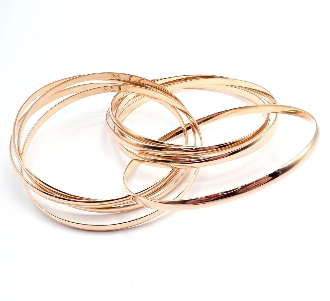 Authentic! Tiffany & Co 18k Rose Gold 9 Row Melody Calife Picasso Large Bracelet - 4