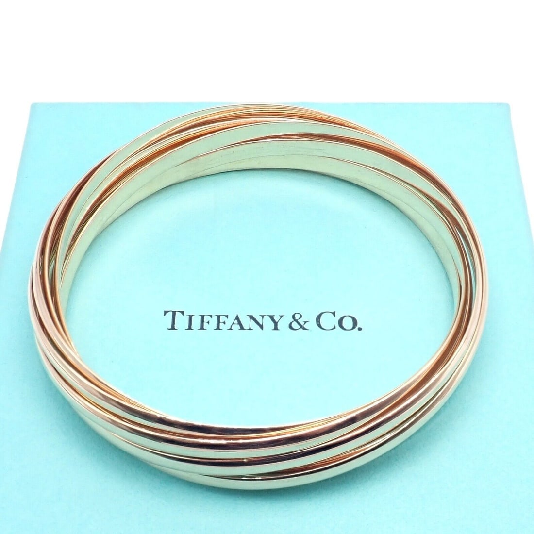 Authentic! Tiffany & Co 18k Rose Gold 9 Row Melody Calife Picasso Large Bracelet - 6