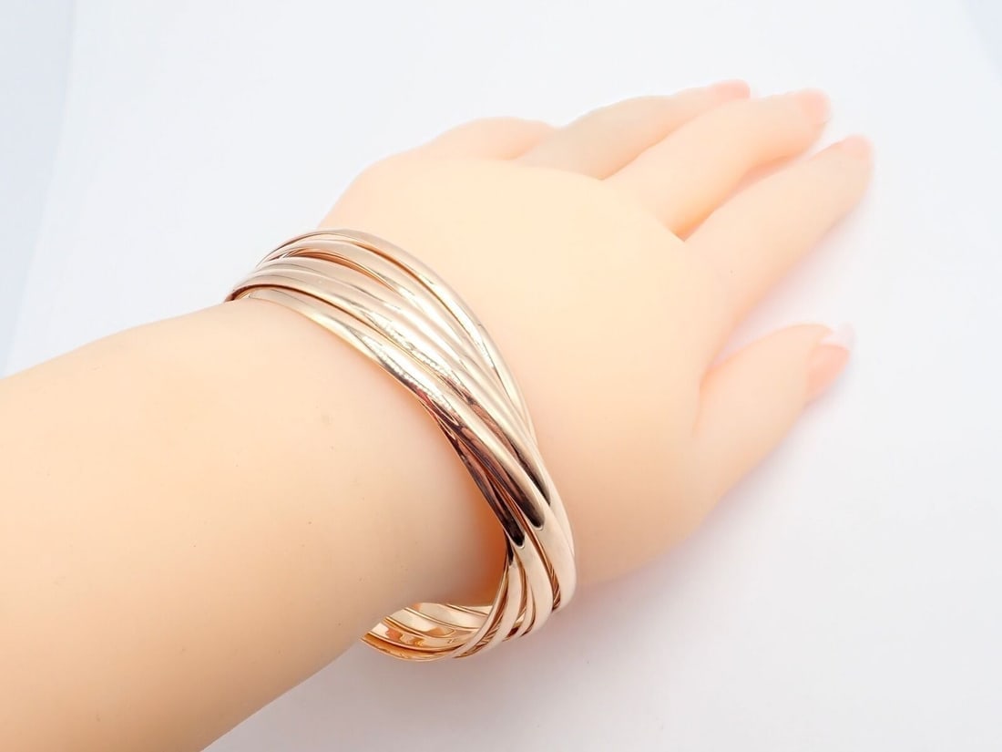 Authentic! Tiffany & Co 18k Rose Gold 9 Row Melody Calife Picasso Large Bracelet - 8