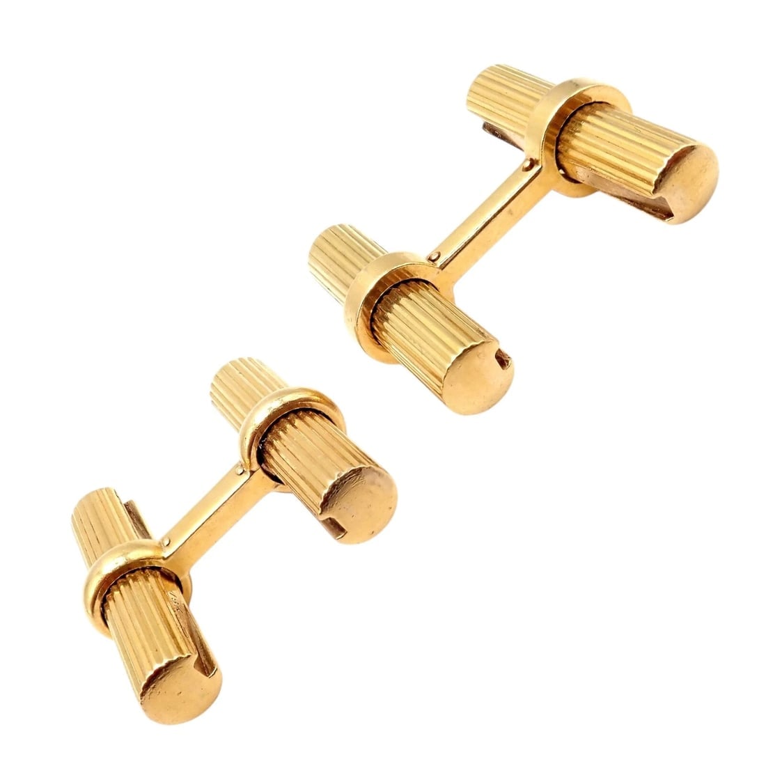 Vintage! Authentic Van Cleef & Arpels 18k Yellow Gold Bar Cufflinks - 5