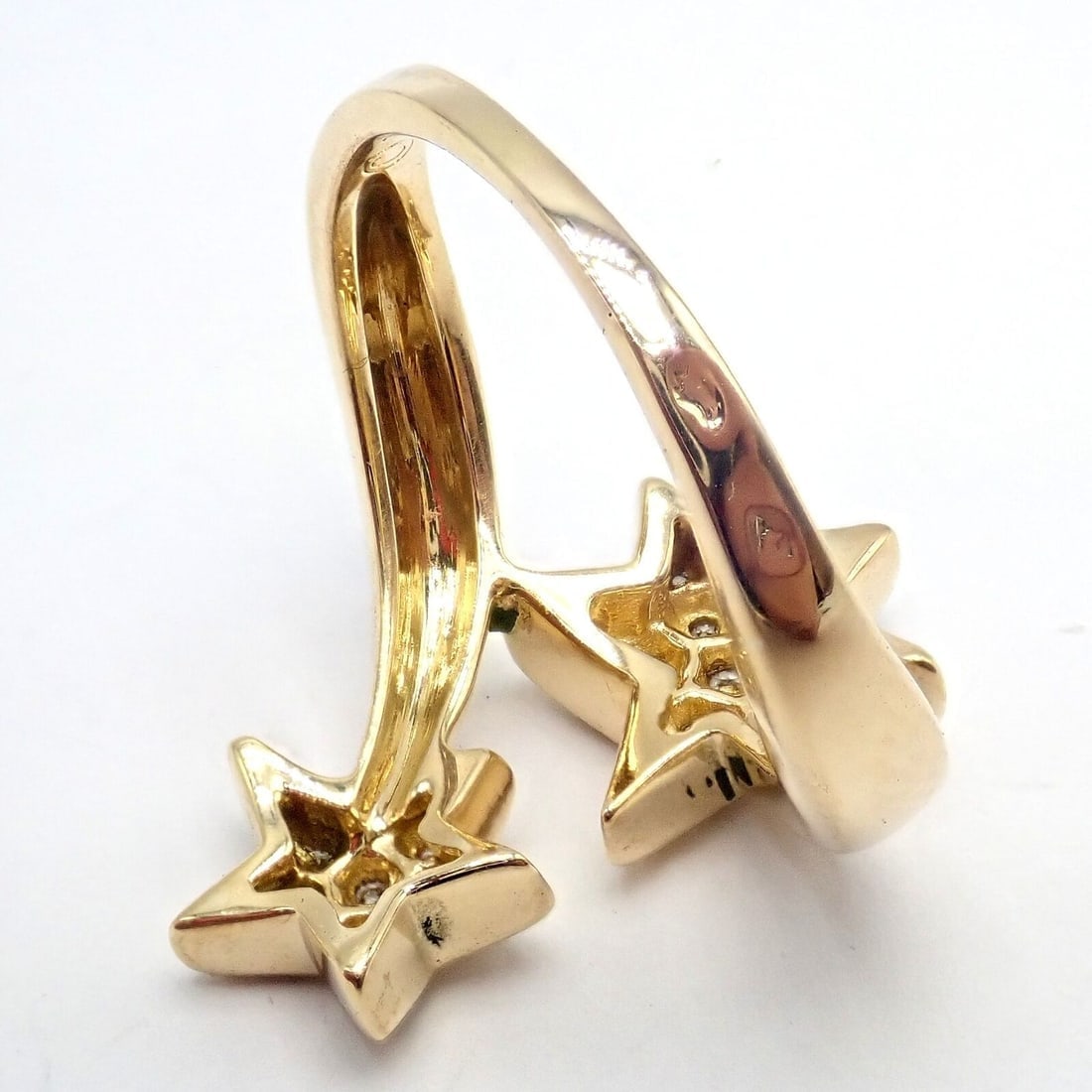 Chanel Comete 18k Yellow Gold Diamond Cocktail Stars Ring sz 6.5 - 3