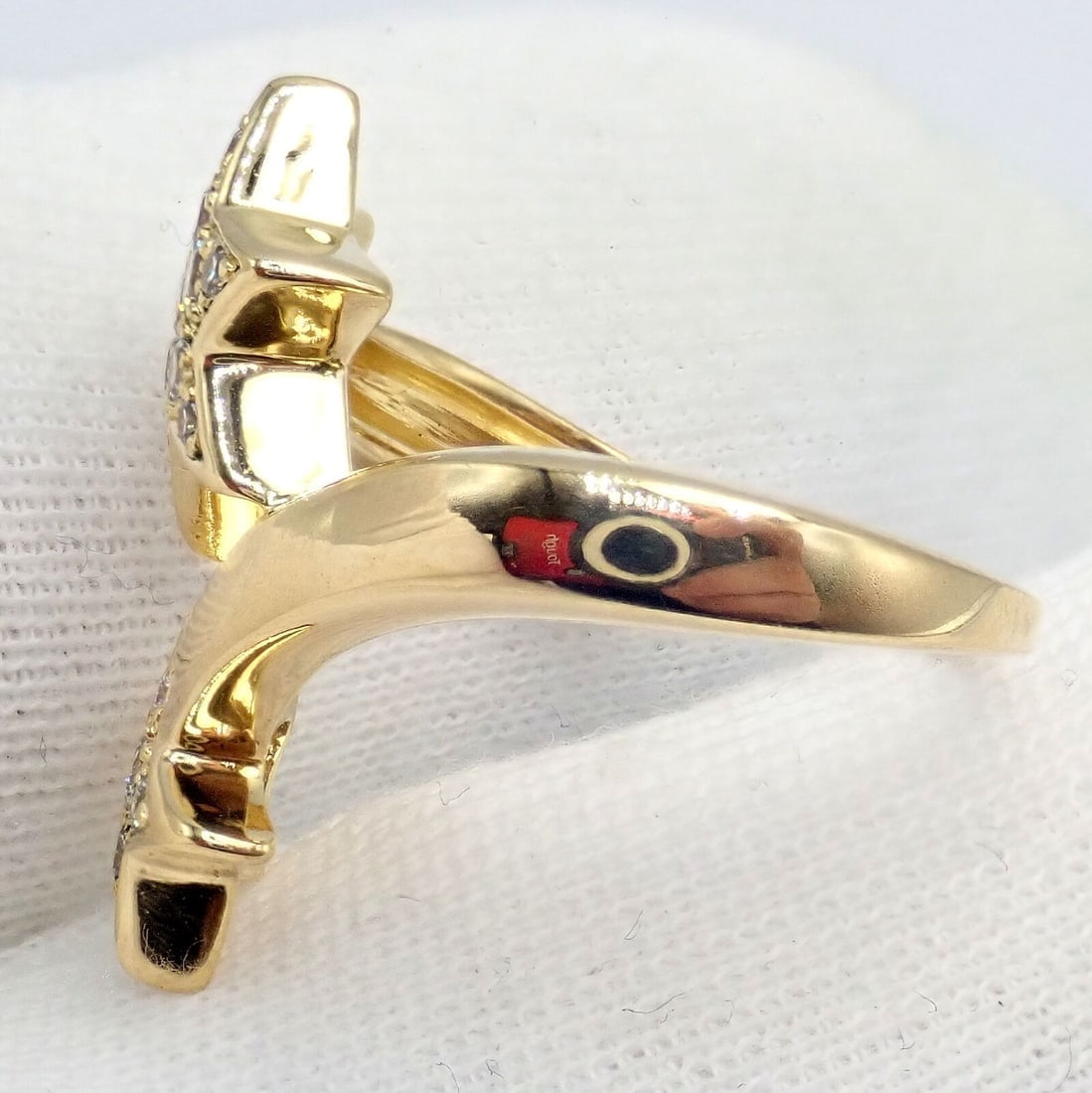 Chanel Comete 18k Yellow Gold Diamond Cocktail Stars Ring sz 6.5 - 6