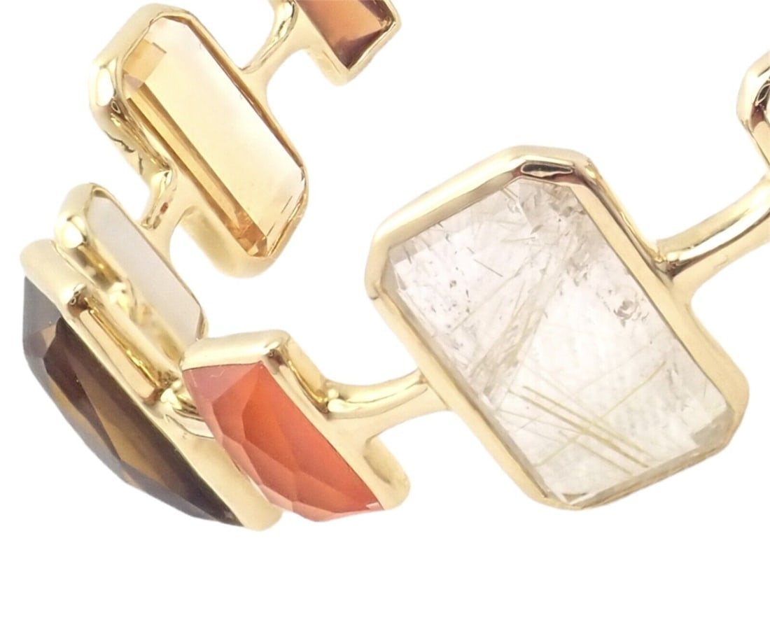 Rare! Ippolita 18k Yellow Gold Large Quartz Newport Rock Candy Bracelet - 3