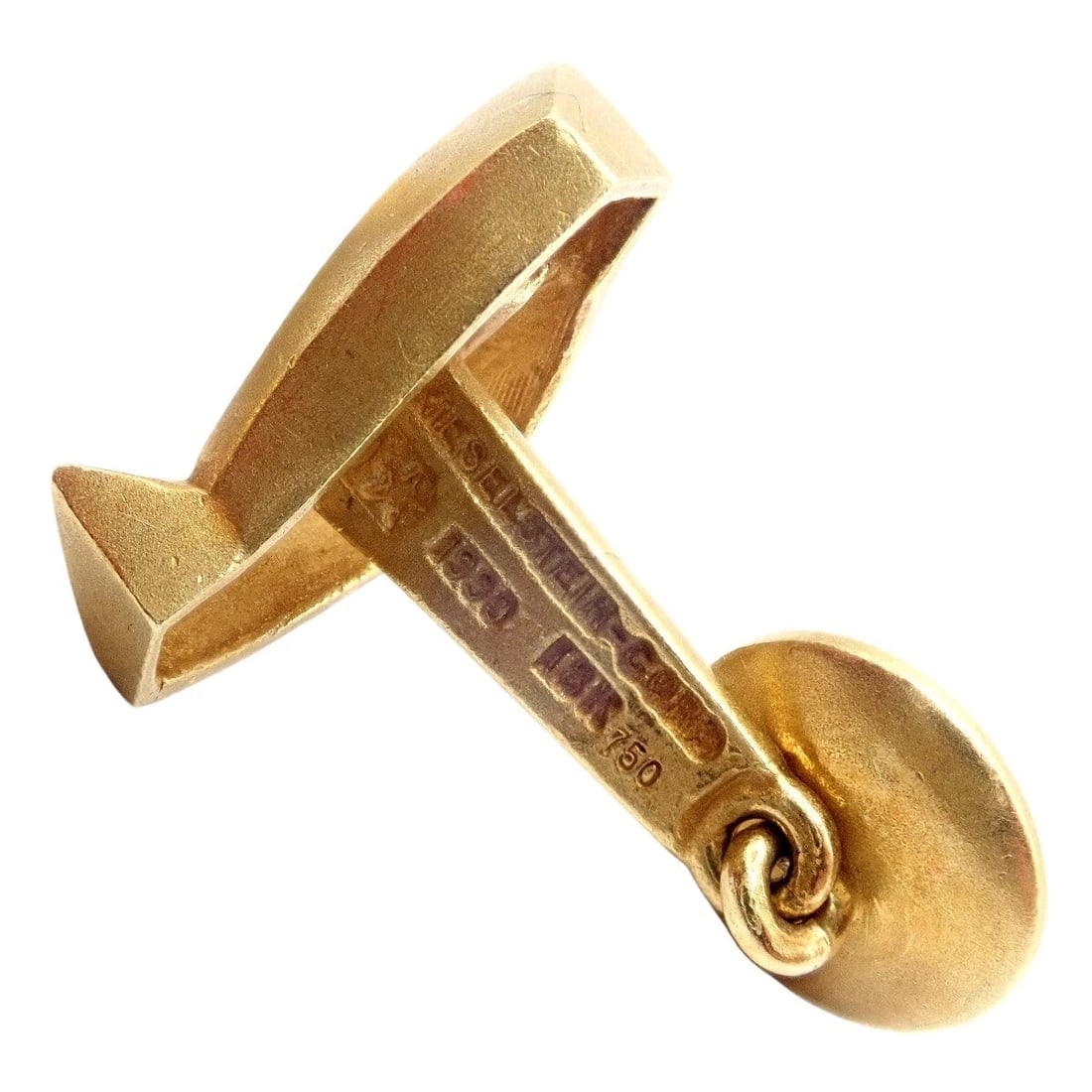 Rare! Vintage Kieselstein Cord 18k Yellow Gold Alligator Eye Cufflinks 1990 - 3