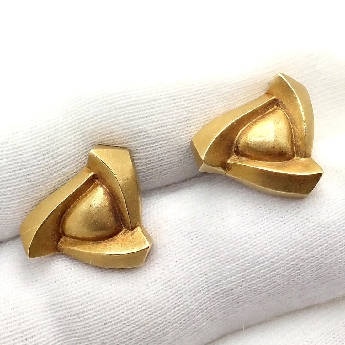Rare! Vintage Kieselstein Cord 18k Yellow Gold Alligator Eye Cufflinks 1990 - 8
