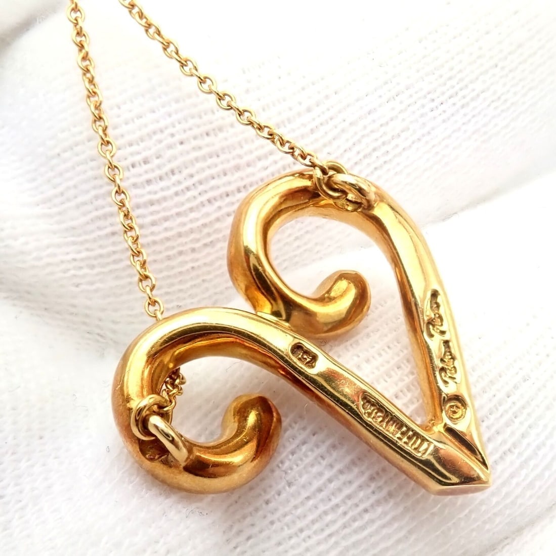 Tiffany & Co Picasso 18k Yellow Gold Large Zodiac Aries Pendant Necklace - 7