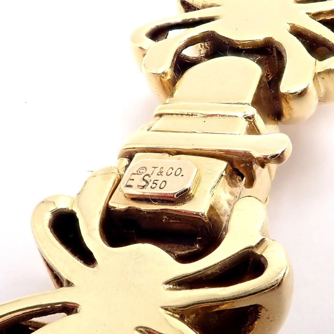 Vintage! Tiffany & Co. 18k Yellow Gold Large X Classic Signature Necklace - 5