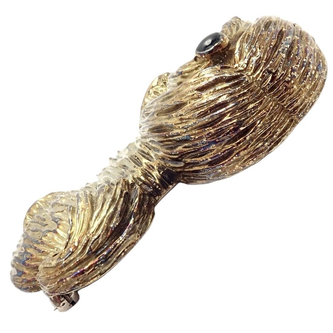 Rare! Vintage Tiffany & Co 14k Yellow Gold Enamel Dog Shih Tzu Brooch Pin 1960's - 7
