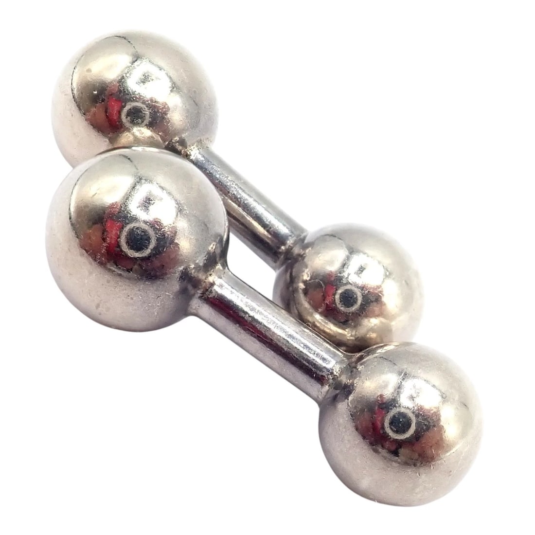 Vintage! Tiffany & Co. Silver Barbell Cufflinks - 3