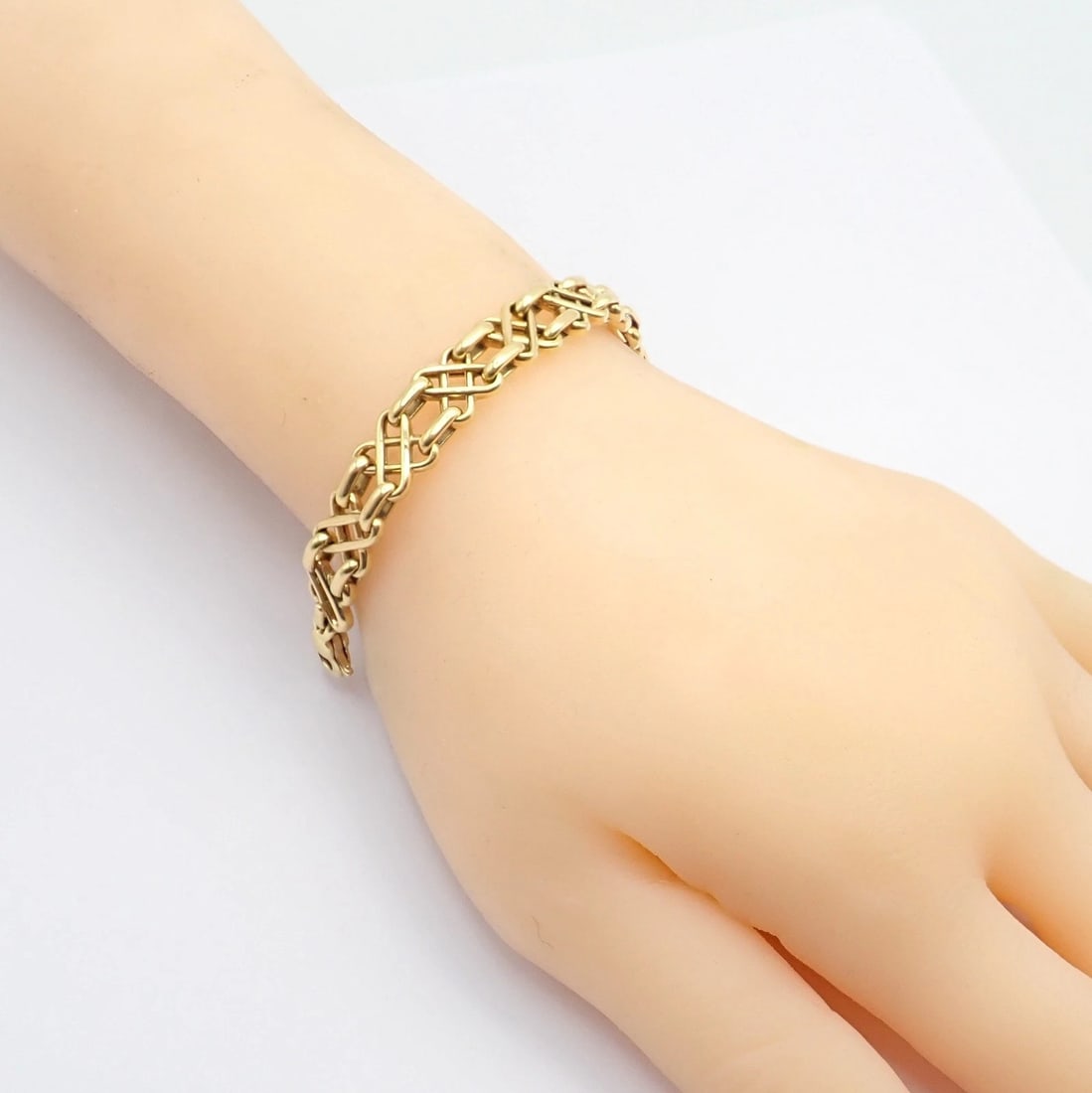 Authentic Vintage! Tiffany & Co 18k Yellow Gold Basket Weave Bracelet - 4