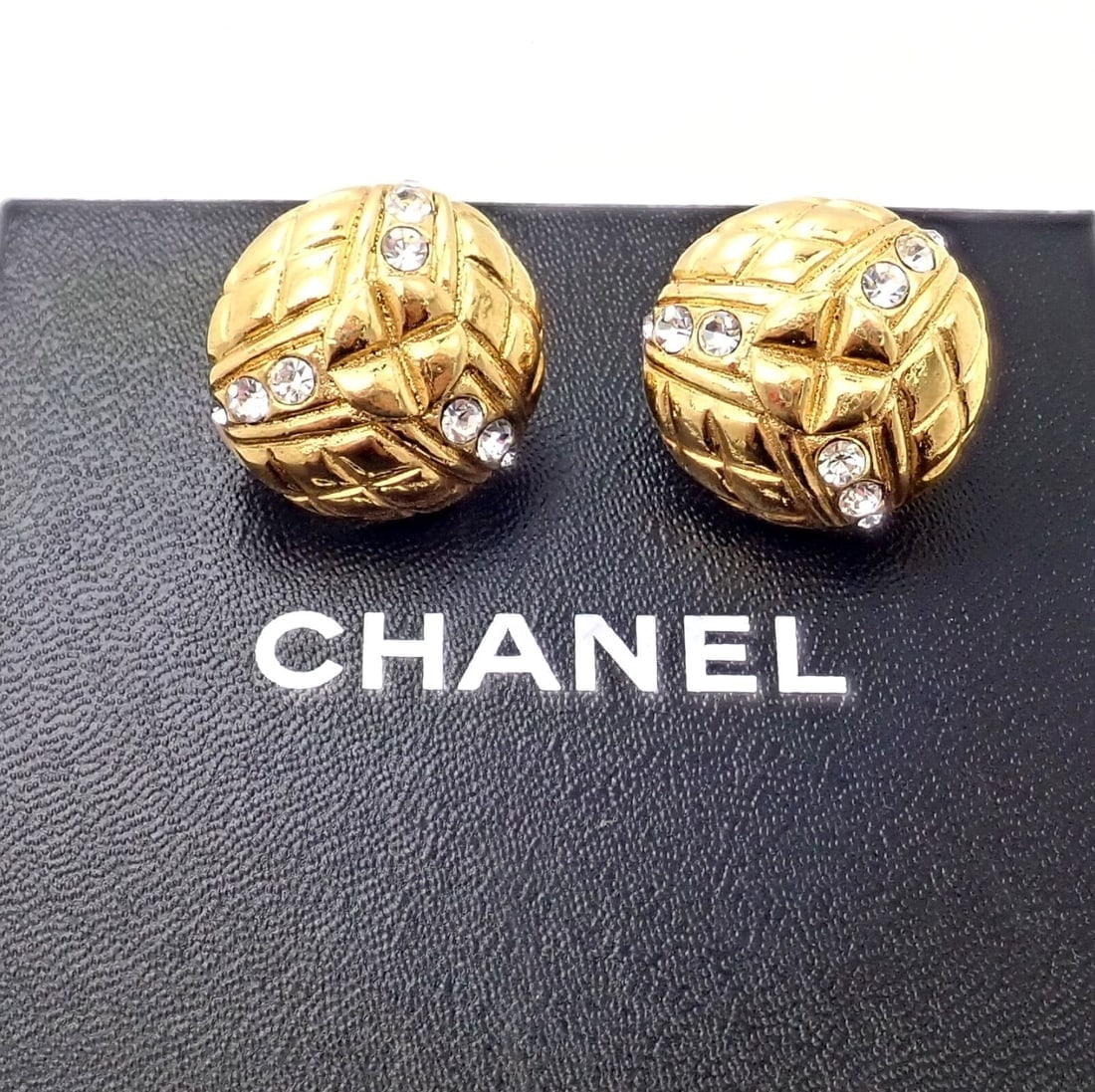 Rare! Vintage Chanel Paris France Crystal Earrings 1970's - 3
