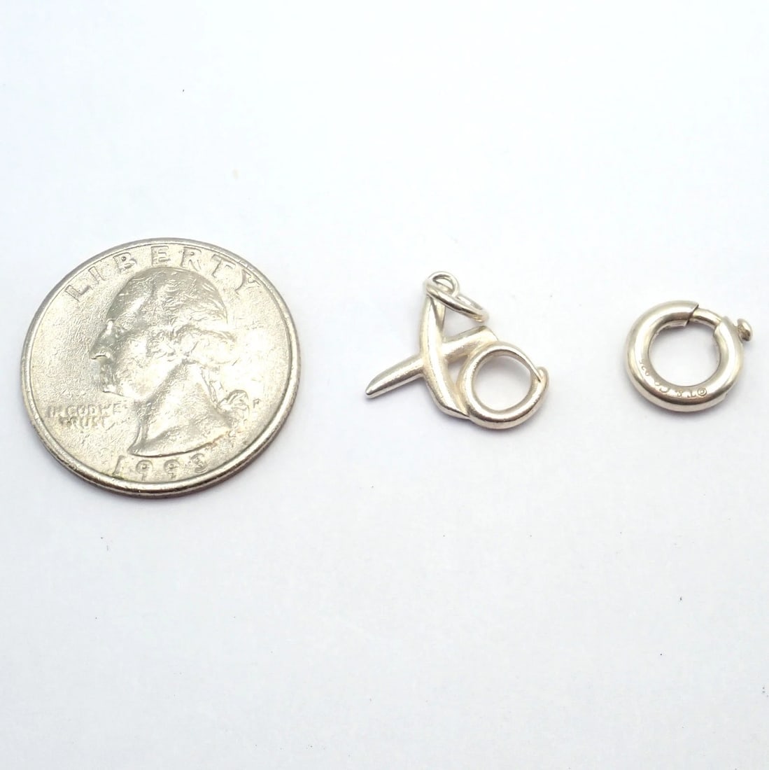 Rare! Tiffany & Co. Silver Paloma Picasso XO Charm Pendant + Spring Ring Clasp - 3
