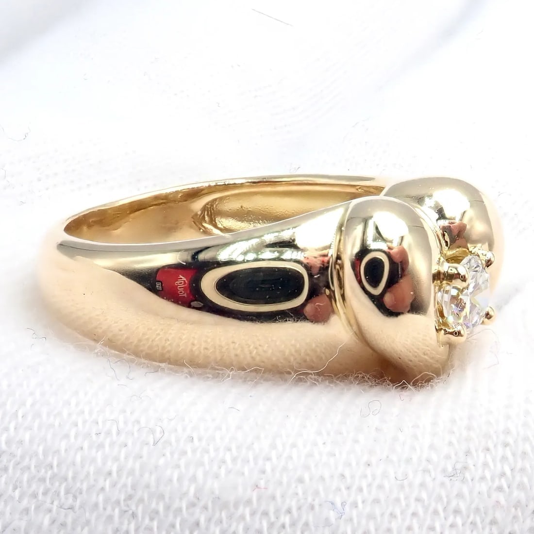 Rare! Authentic Van Cleef & Arpels 18k Yellow Gold Diamond Heart Ring - 3