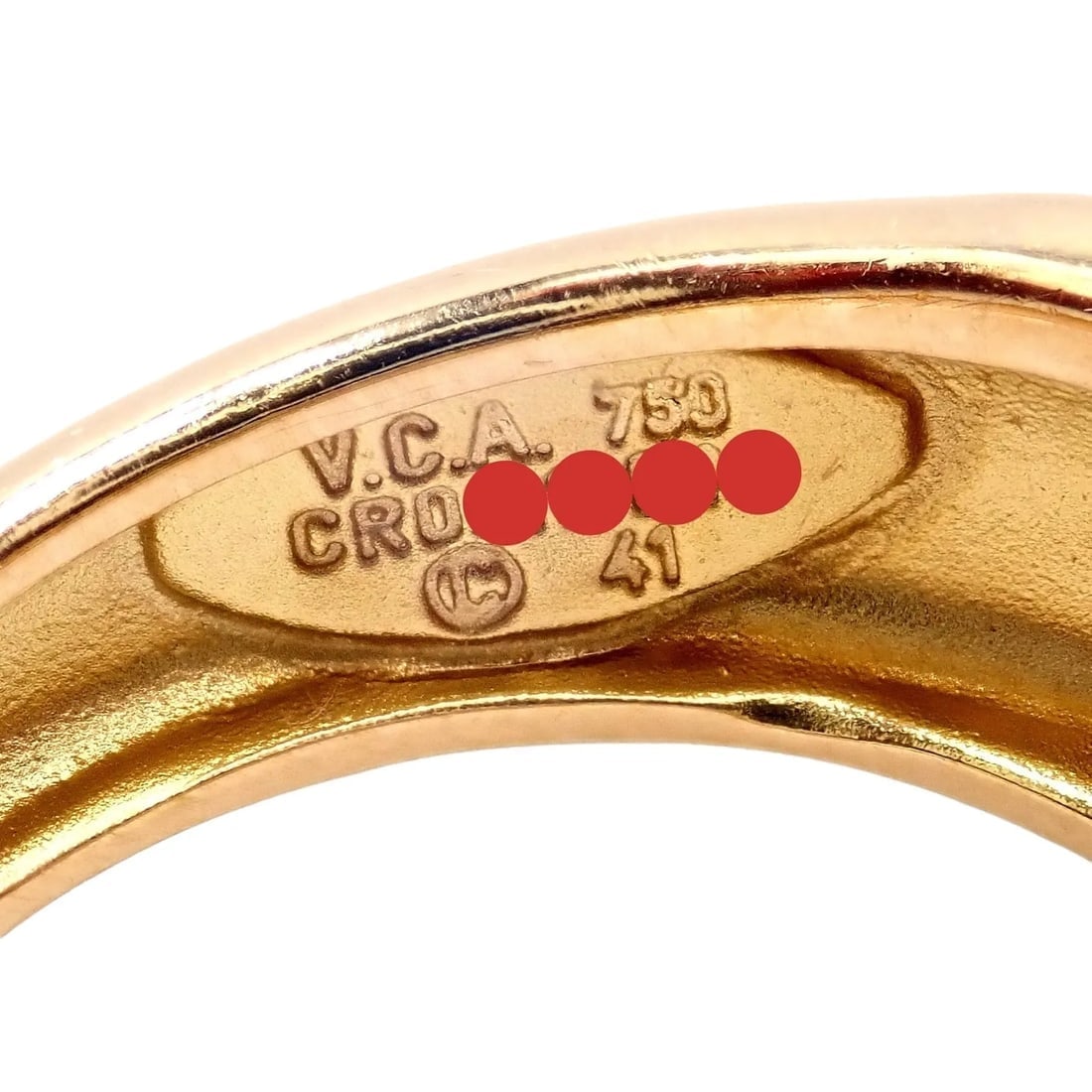 Rare! Authentic Van Cleef & Arpels 18k Yellow Gold Diamond Heart Ring - 8