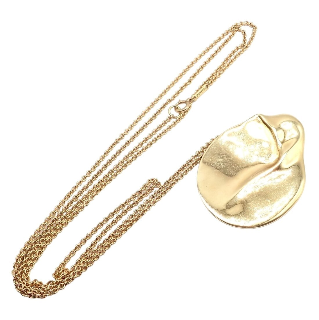 Tiffany & Co Peretti 18k Yellow Gold Madonna Pendant Extra Large Necklace 30" - 6