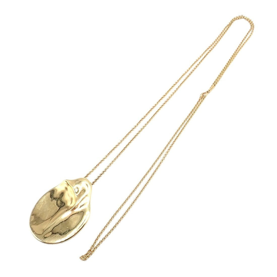 Tiffany & Co Peretti 18k Yellow Gold Madonna Pendant Extra Large Necklace 30" - 8