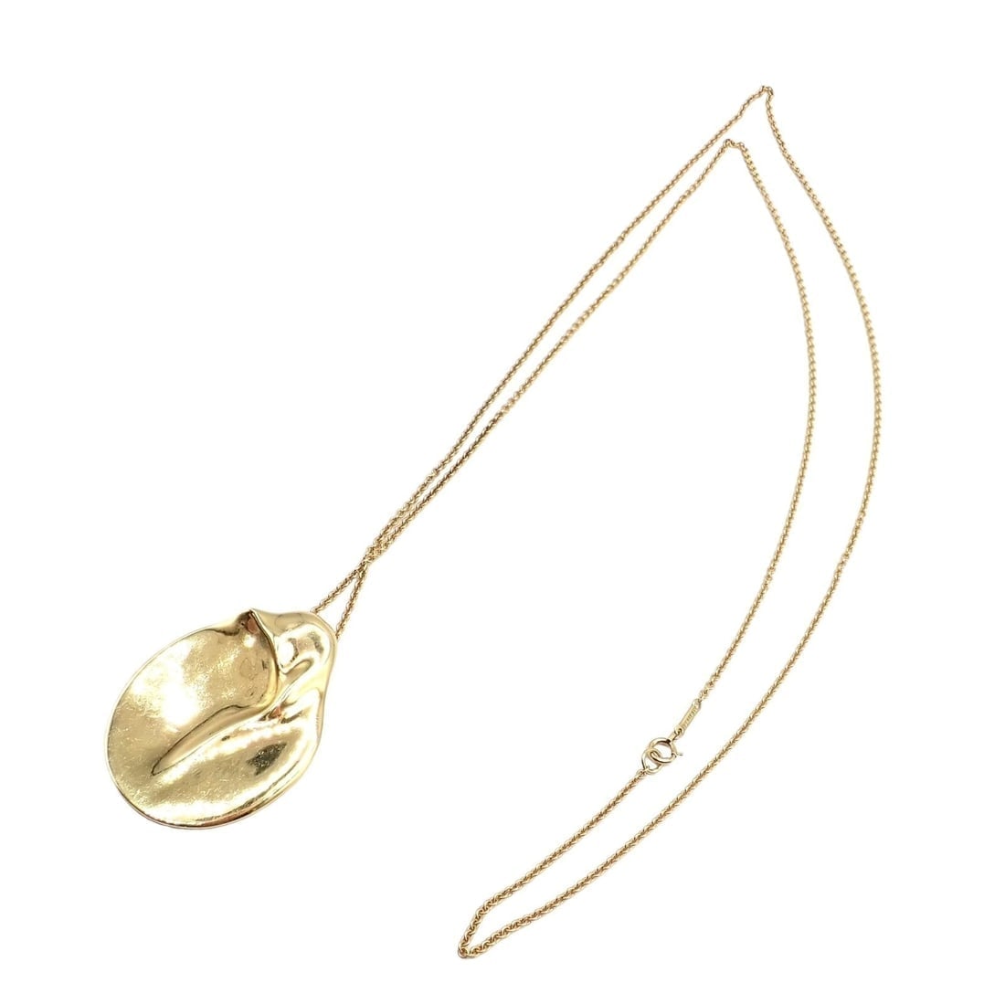 Tiffany & Co Peretti 18k Yellow Gold Madonna Pendant Extra Large Necklace 30" - 9