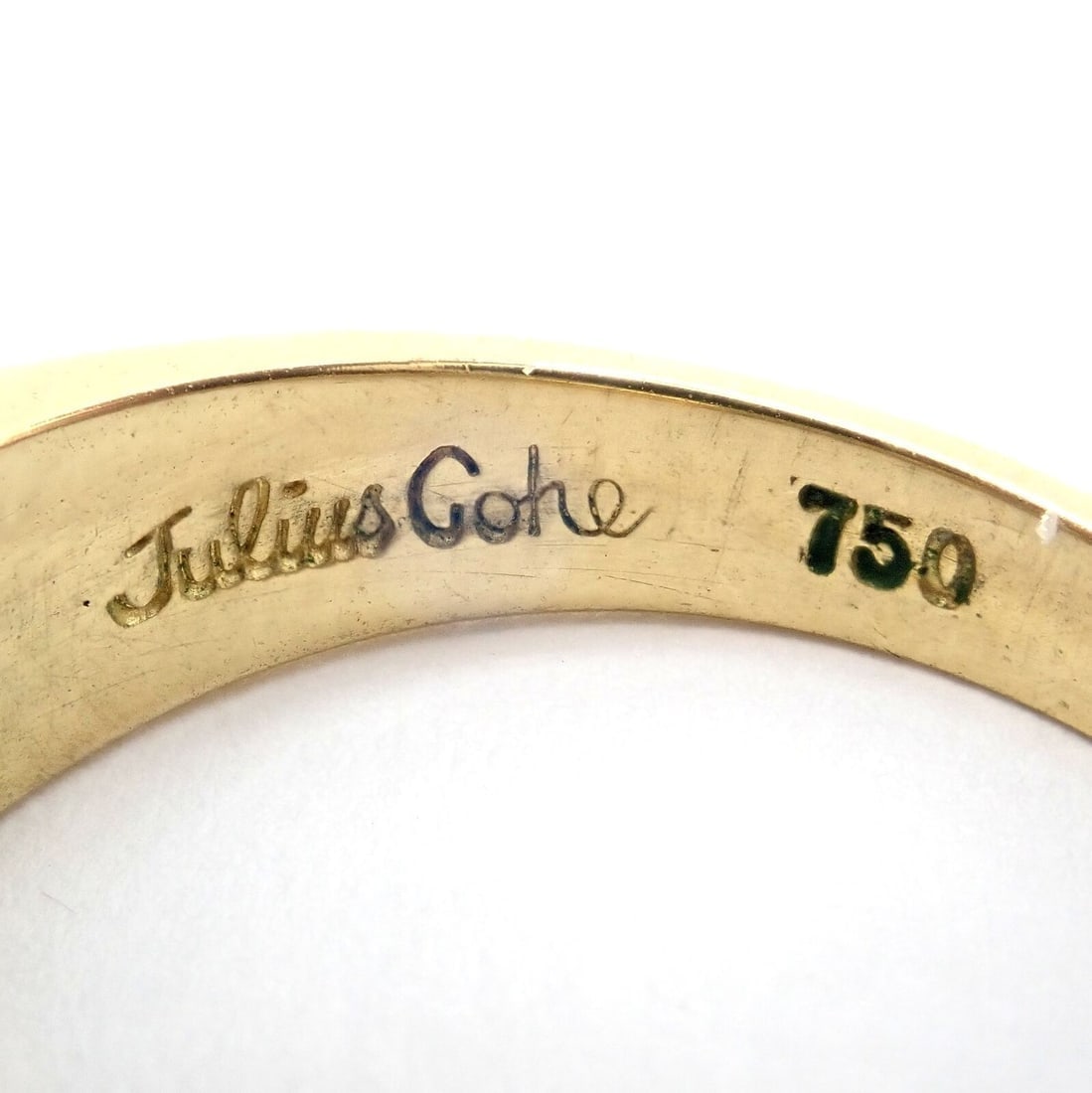 Authentic! Julius Cohen 18k Yellow Gold Diamond 1.30ct Band Ring - 5