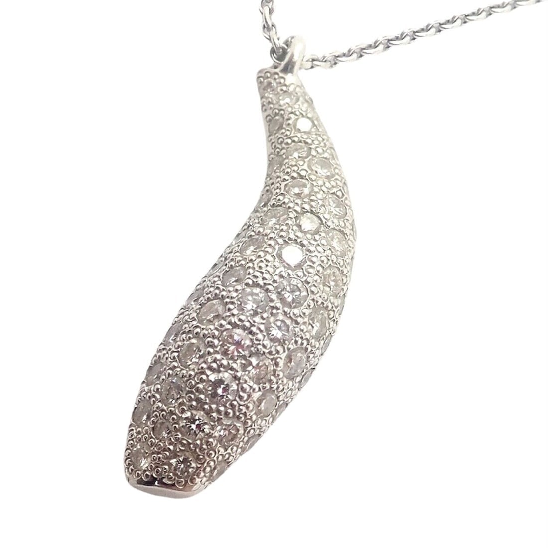 Authentic! Tiffany & Co 18k White Gold Frank Gehry Diamond Fish Necklace - 6