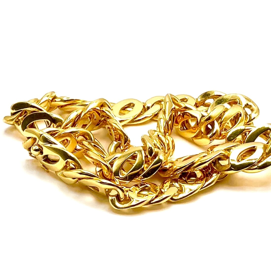 Rare! Authentic Vintage Cartier 18k Yellow Gold Link Chain Necklace - 2