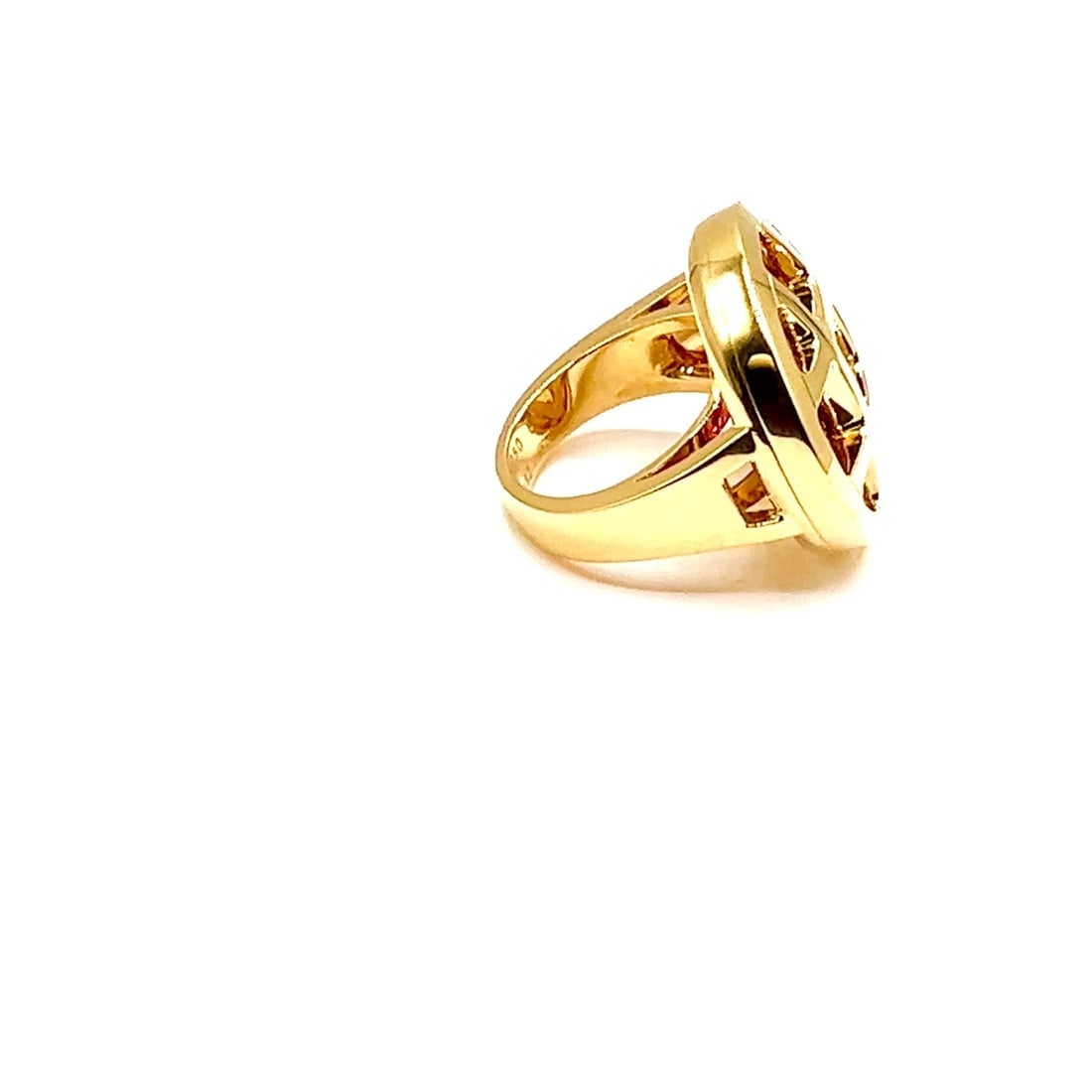 Authentic! Cartier Pasha 18k Yellow Gold Amethyst Citrine Garnet Tourmaline Ring - 2