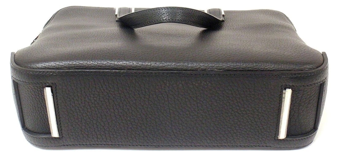 EXCELLENT CONDITION HERMES BLACK CHEVRE LEATHER ESCAPADE HANDBAG - 4