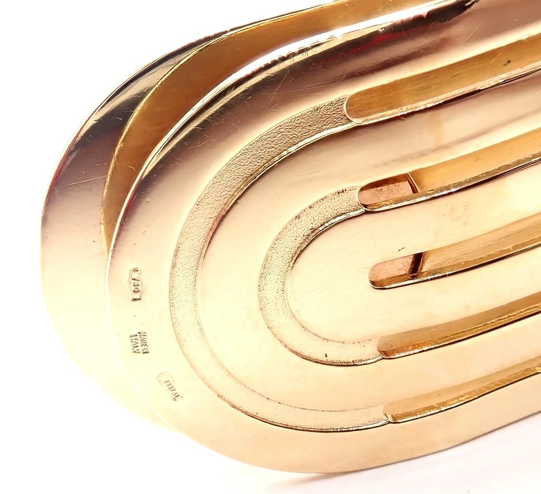 Vintage! Authentic Bulgari Bulgari 18k Yellow Gold Onyx Money Clip - 3