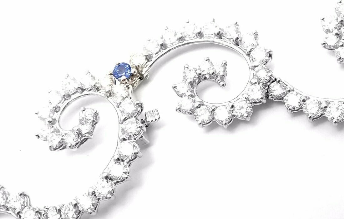 Rare! Authentic Angela Cummings Platinum 34ct Diamond Necklace 1995 - 4