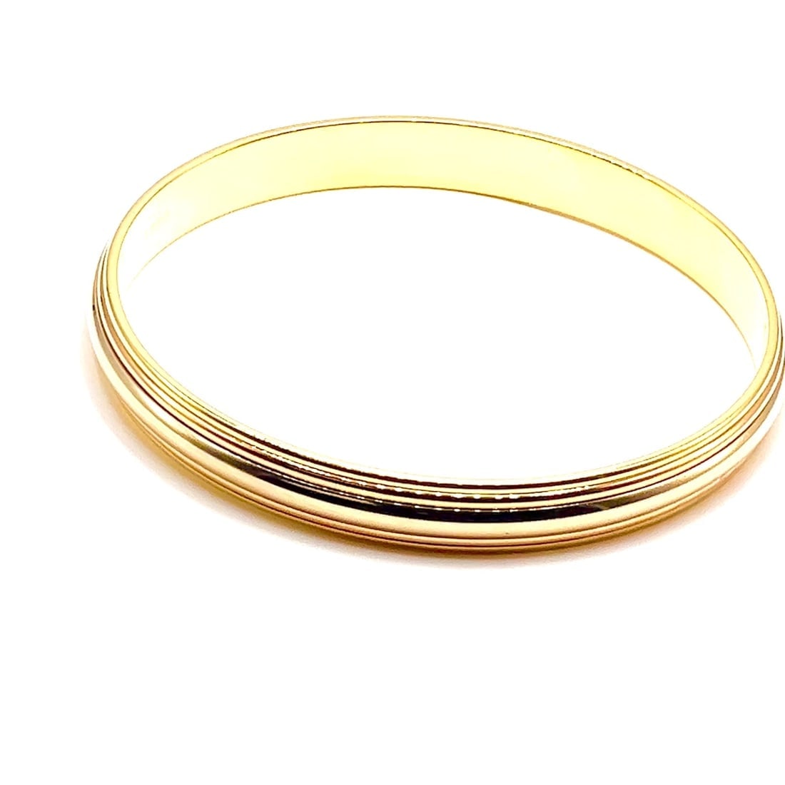 Rare! Cartier 18k Tricolor Gold Slip-On Bangle Bracelet 1990 - 2